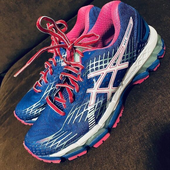 NEW ASICS GEL Nimbus 17 Womens 6 US 37 EUR Royal Blue Magenta pink - Picture 5 of 10